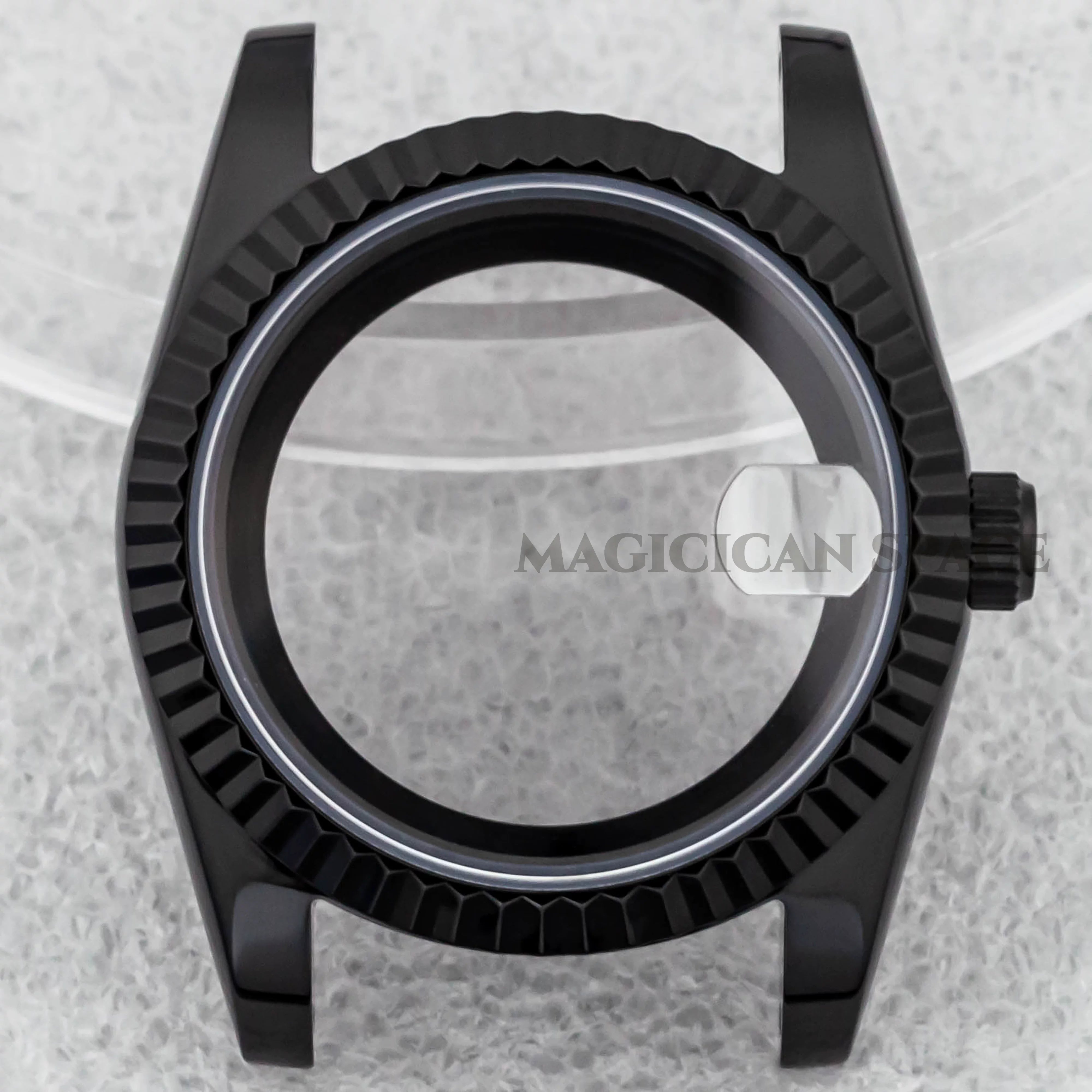 PVD Black Datejust Watch Case 36mm 39mm 316L Stainless Steel fluted Case Sapphire NH35/36/ETA2824 PT5000 Miyota 8215 8285 Day-Date Case