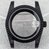 PVD Black Datejust Watch Case 36mm 39mm 316L Stainless Steel fluted Case Sapphire NH35/36/ETA2824 PT5000 Miyota 8215 8285 Day-Date Case