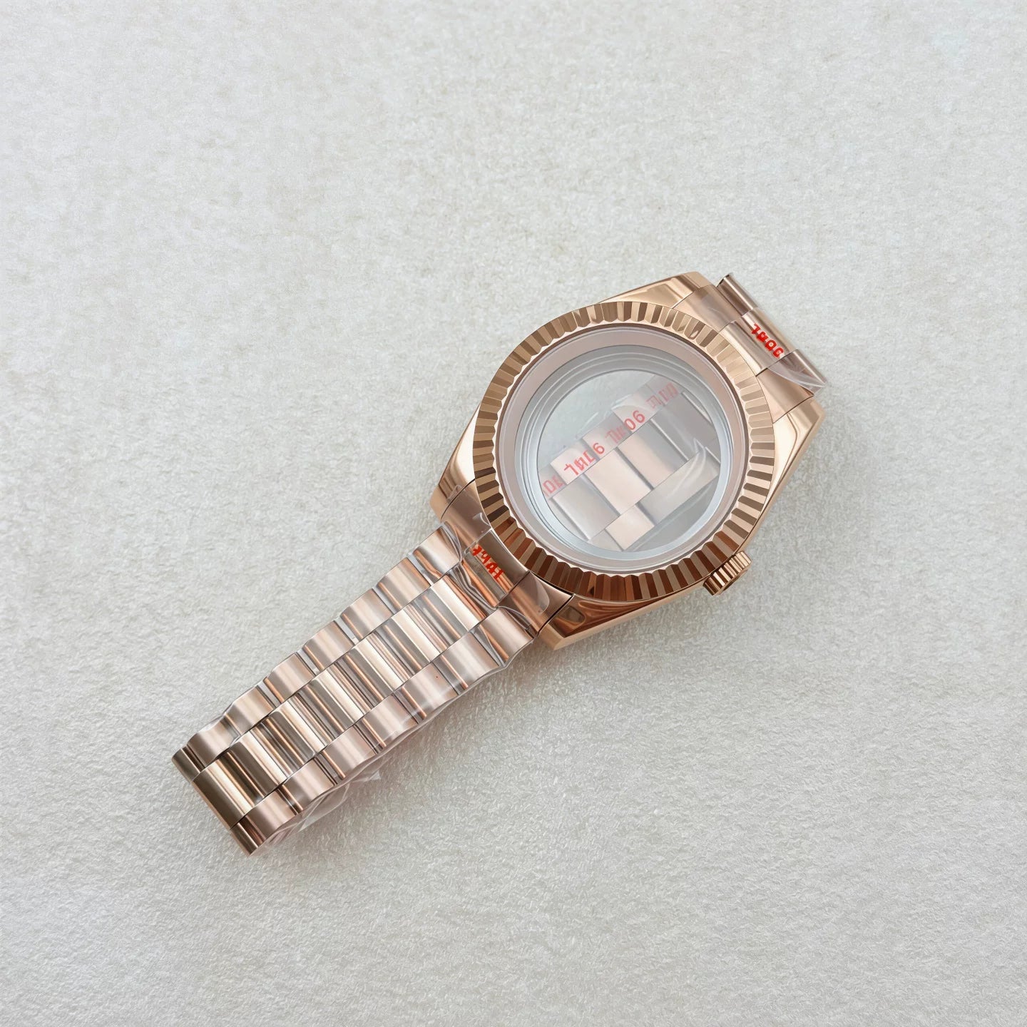 36MM/39MM Datejust Watch Case With Presidential Strap Set Sapphire Glass for NH35/NH36,34 38 etc Movement 10ATM