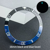 Submariner Bezel Replacement Accessories 38mm * 30.6mm Ceramic Tilt Bezel Suitable for 40.5mm Bezel