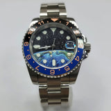 40mm NH35 SUBMARINER  Diver with earth dial 10bar Sapphire Automatic Full Lume