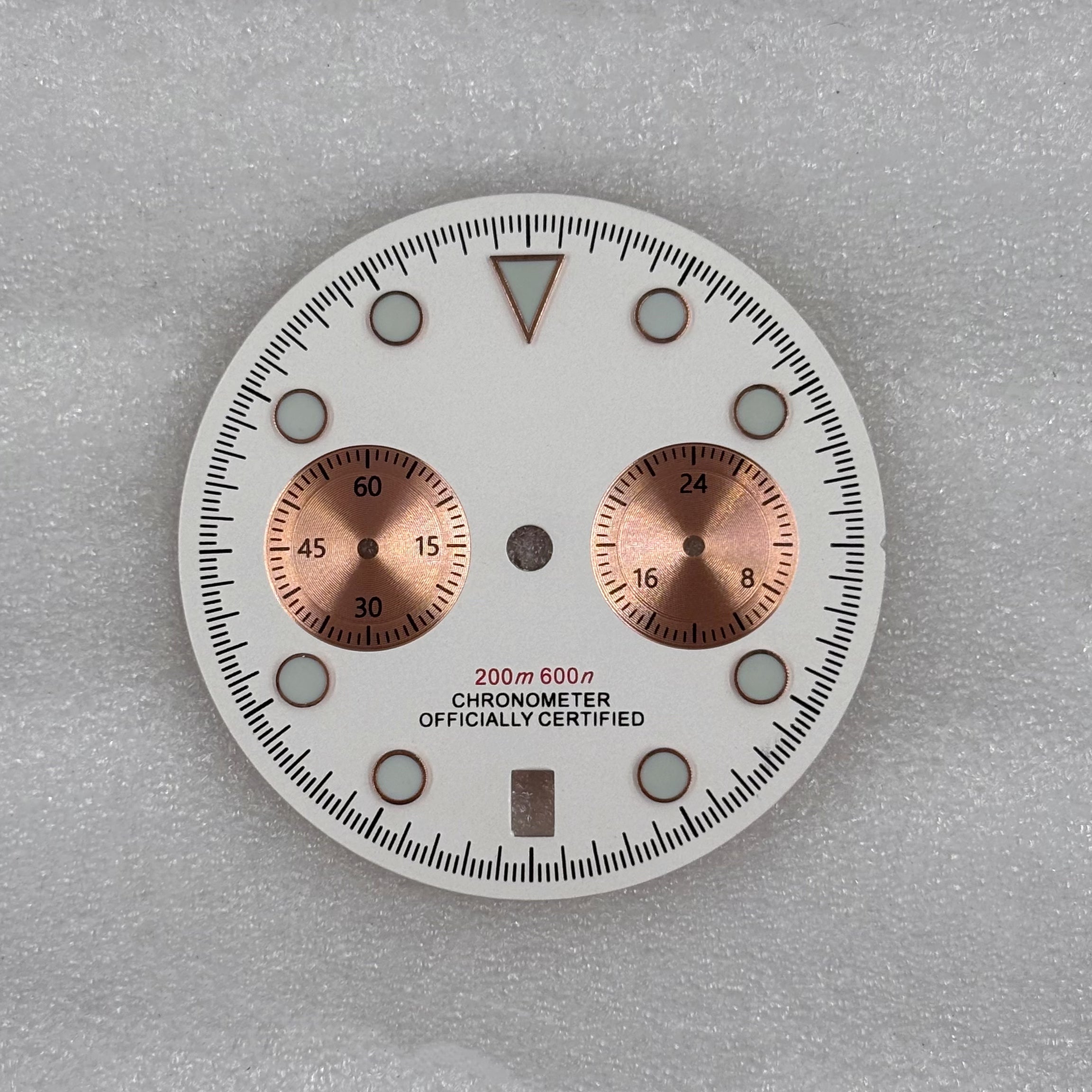 32.5mm Speedmaster VK64 Dial for quartz movement green luminous 2 eyes