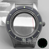 40MM titanium-coated Fifty Fathoms Watch Case Luminous Bezel Domed Sapphire for NH35 36 ETA2824 PT5000 movement 10Bar