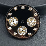 29Mm VK63 Dial luminous suitable for multi-function quartz movement Chronograph and supports customized logo.