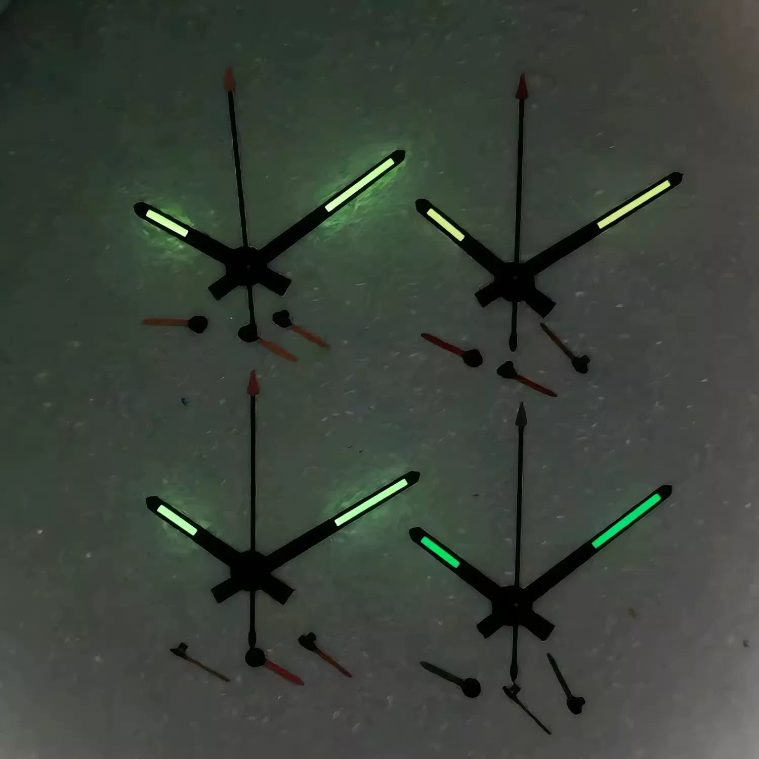 VK63 Watch Hands  black edge Watch accessories 6 hands green luminous quartz movement hands suitable for VK63 movement