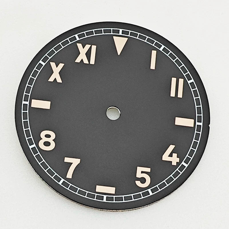 38.8MM ETA6497 pilot dial green luminous for ETA6497/ST3600 manual movement