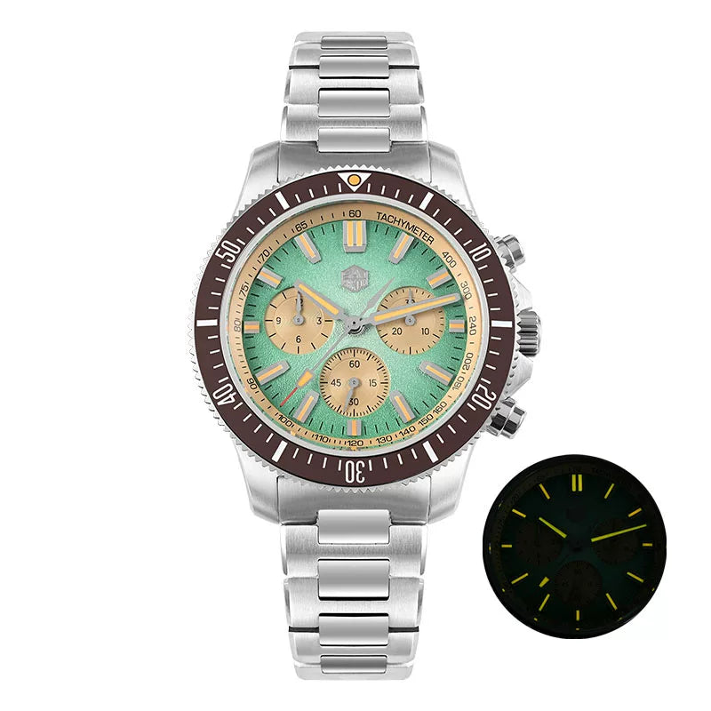 San Martin Watch Automatic Chronograph SN0118JS Casual Waterproof