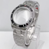 39MM BB58 Watch Case with Oyster Bracelet dome sapphire glass case for NH35NH36ETA2824 movement