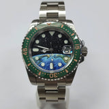 40mm NH35 SUBMARINER  Diver with earth dial 10bar Sapphire Automatic Full Lume
