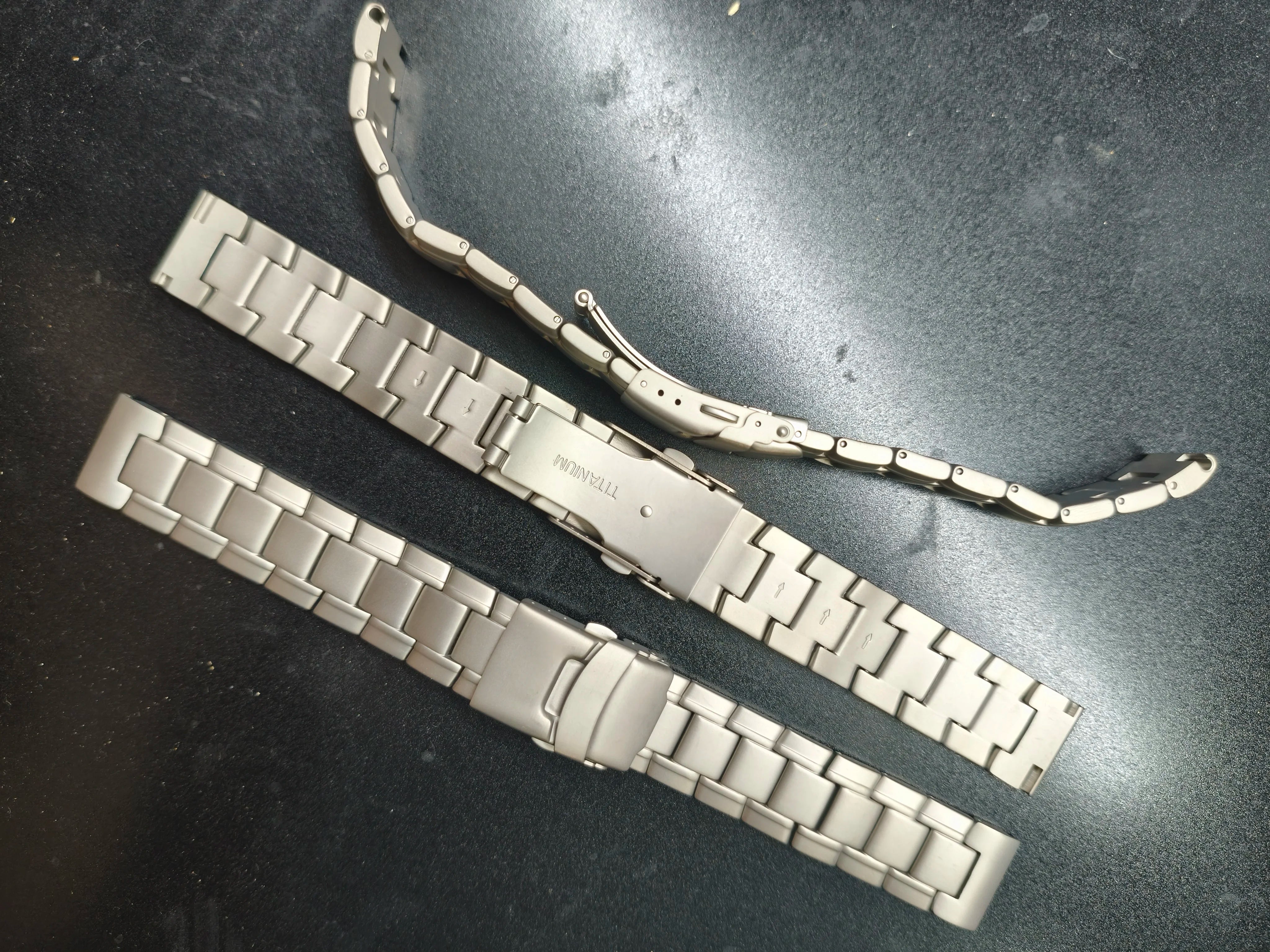 TA2 pure titanium watch strap flat end 18mm 19mm 20mm 21mm 22mm anti allergy light weight