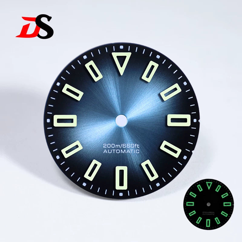 Premium Watch Dial Sunburst No date window 28.5mm hollow marker 60C luminous modification for NH35 / Miyota T9015/ ETA2824 PT5000