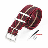 NATO Canvas Nylon Strap 20/22mm  PVD Bronze Color Buckle For Pilot Diver