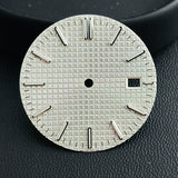 31.8mm Waffle Watch Dial no logo Sterile Green luminous for NH35/NH36 custom logo Available Prx