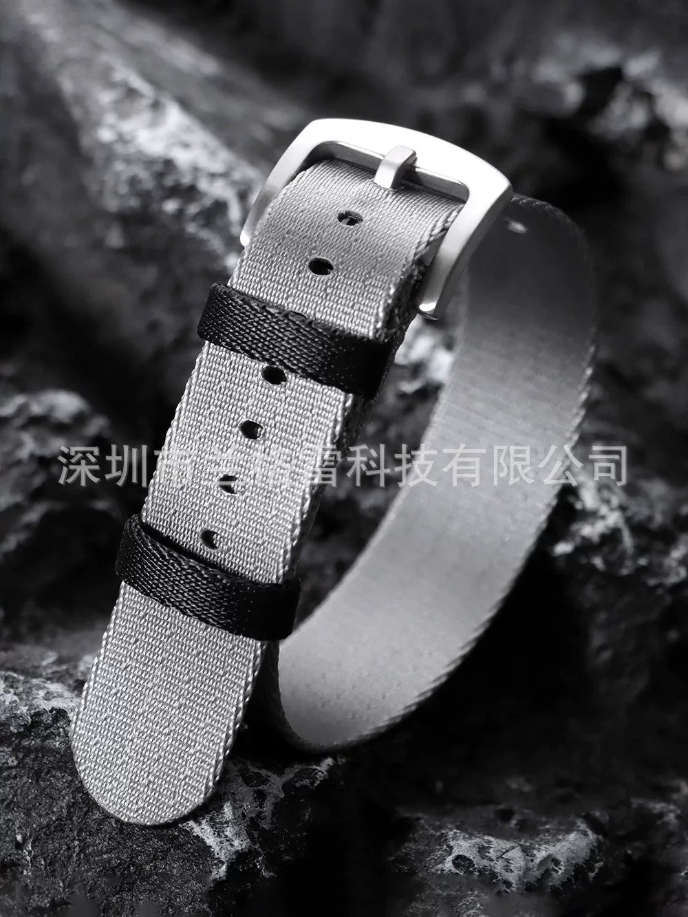 HIgh density nylon Nato strap ZHLU canvas sports wristband 18/20/22 mm double ring brushed buckle FXD