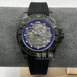 40MM Skeleton Yacht-Master Watch Automatic NH72 hollow movement green luminous sapphire10 Bar
