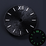 Radiation pattern Dial 28.5mm for NH35 34 36 38 movment no date window crown at 3 and 3.8