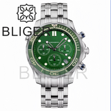41MM Quartz VK63 Seamaster Chronograph  Sapphire Glass Green Luminous 5ATM