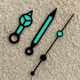 Green luminous Watch Hands Benz Style needle black hands red blue green orange gray white suitable for Japanese NH35/36/4R movement