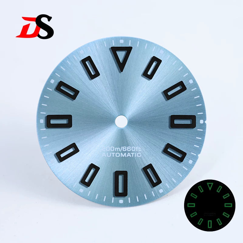 Premium Watch Dial Sunburst No date window 28.5mm hollow marker 60C luminous modification for NH35 / Miyota T9015/ ETA2824 PT5000
