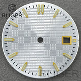 31mm Sterile Dial logo-free green luminous dial for NH35 movement 3 o'clock date