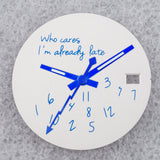 NO Date Window Dial Who Cares I'm Already Late for NH35 movement 28.5mm Green Lume Hands