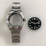 38MM AirKing / explorer watch case 316L stainless steel case sapphire for NH35 NH34 NH36 Nh38 etc movement