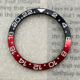 GMT Bezel Insert aluminum bezel 38mm x 30.6mm for GMT MASTER etc case pepsi