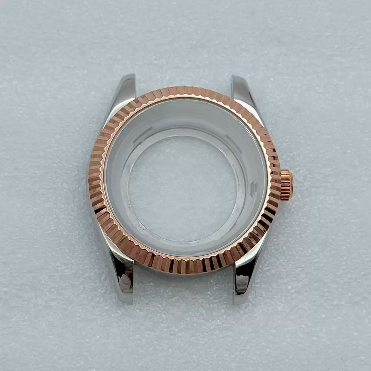 MIyota 8285 watch case Smooth bezel fluted diamond sapphire 316 stainless steel 31mm dial 10ATM