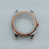 MIyota 8285 watch case Smooth bezel fluted diamond sapphire 316 stainless steel 31mm dial 10ATM