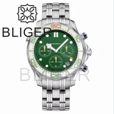 41MM Quartz VK63 Seamaster Chronograph  Sapphire Glass Green Luminous 5ATM