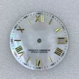 MOP Dial Mother of Pearl Roman Number Marker Modified Accessories 28.5mm for NH35 Movement
