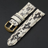 Handmade Snake Leather Strap Skin 20mm 22 24 26MM Textured Genuine Leather band