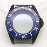 42MM Pvd Black Submariner Watch case Diver Mod Accessary Double Domed sapphire for NH35 34 36 38 etc 10Bar