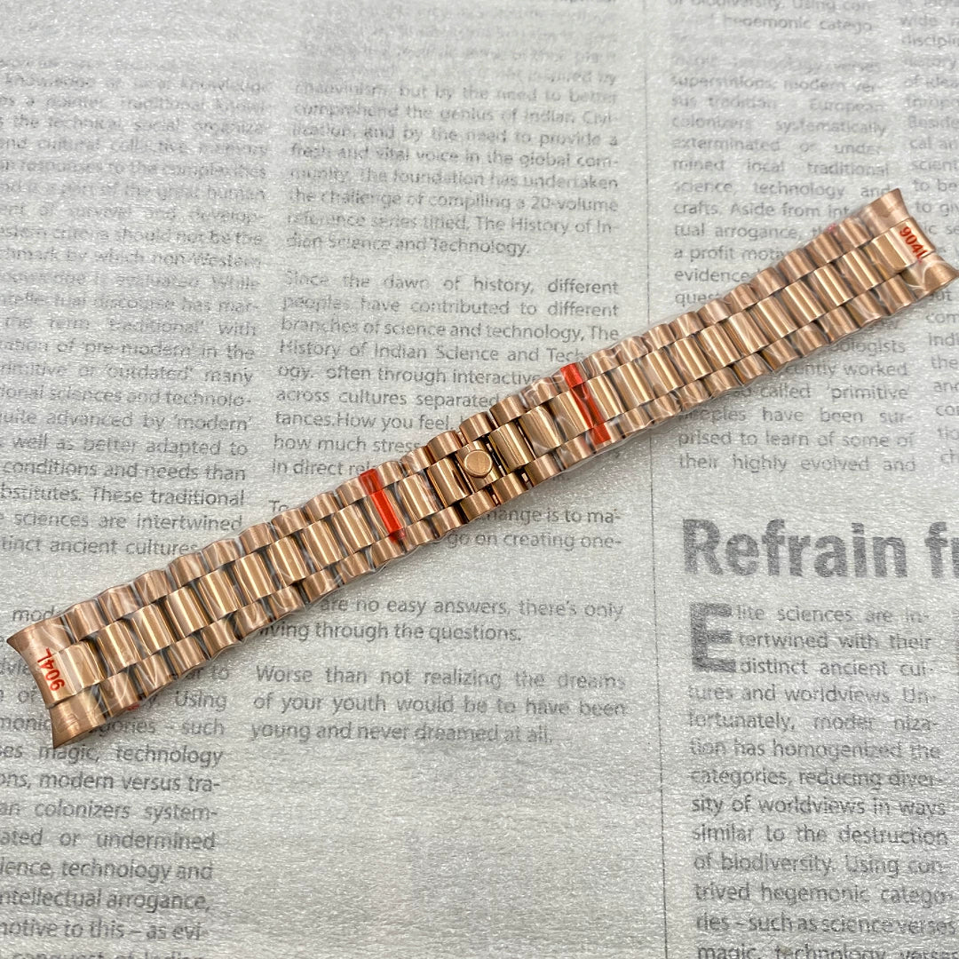 20MM presidential Bracelet strap invisible buckle silver black gold rose gold two tone etc solid stainless steel folding watch band for submriner yacht master datejust explorer