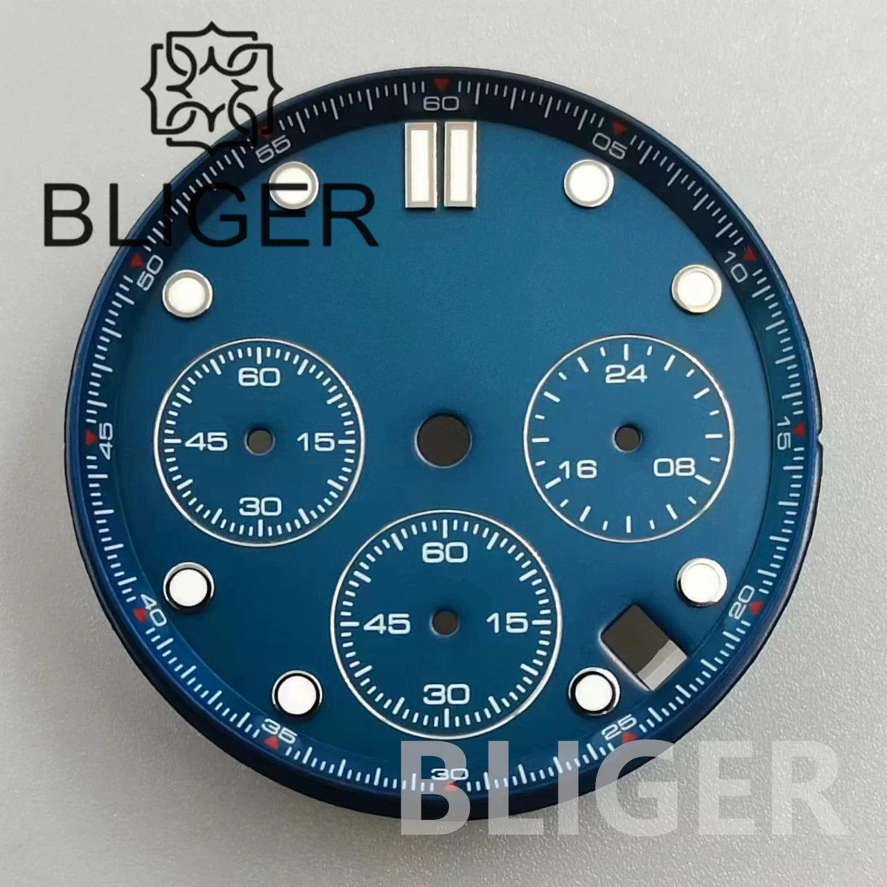 Chronograph Quartz Seamaster Dial 31mm Water Ripple for VK63/64 Movement