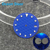 NH35 dial Green luminous Sub style wave Texture 28.5mm Date window