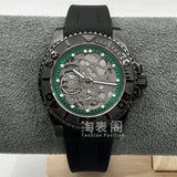 40MM Skeleton Yacht-Master Watch Automatic NH72 hollow movement green luminous sapphire10 Bar
