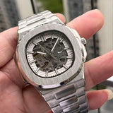 41Mm Skeleton Nautilus watch Mod NH70 movement sapphire glass 5ATM green luminous Glass back