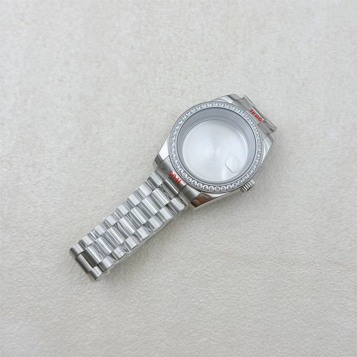 36MM/39MM Datejust Watch Case With Presidential Strap Set Sapphire Glass for NH35/NH36,34 38 etc Movement 10ATM