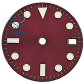 28.5MM Submariner Dial sunburst Blue luminous NH35 NH34 ETA2824 PT5000 Miyota8215 ST2130
