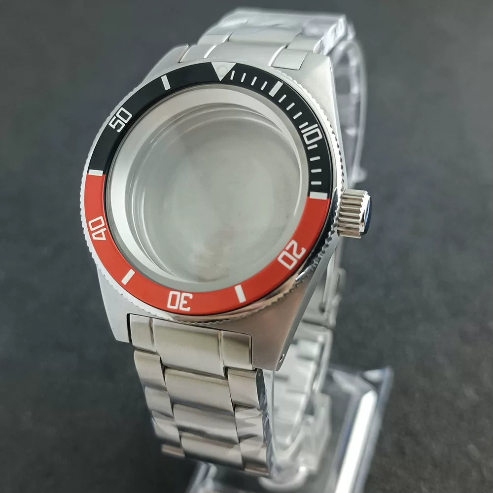 40.5mm 62mas Watch Case Domed Sapphire NH35 NH36 NH34 38 etc 10ATM for 28.5mm Dial