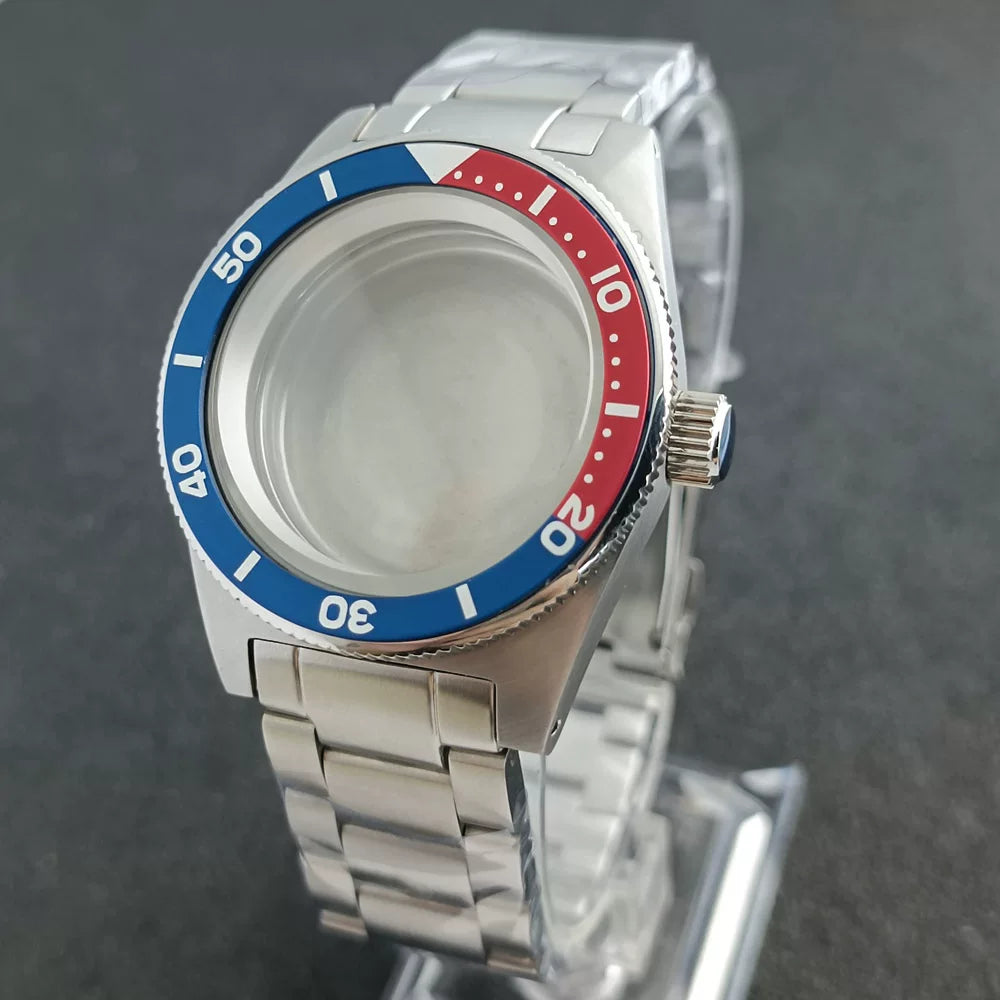 40.5mm 62mas Watch Case Domed Sapphire NH35 NH36 NH34 38 etc 10ATM for 28.5mm Dial