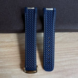 20mm High Quality Rubber Band Seamaster 150/300  Strap AT150 Gold Pin Captain Bumblebee Diver band