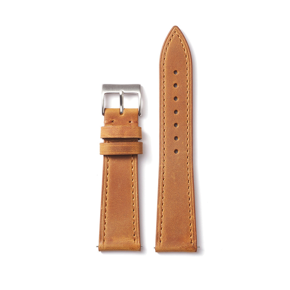 Vintage Leather Watch Strap, Watch Band Width 18mm 20mm 22mm
