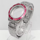 39MM BB58 Watch Case with Oyster Bracelet dome sapphire glass case for NH35NH36ETA2824 movement