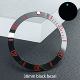 Submariner Bezel Replacement Accessories 38mm * 30.6mm Ceramic Tilt Bezel Suitable for 40.5mm Bezel