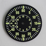 39mm Dial For 6497 6498 substitute large pilot dial Sterile green luminous