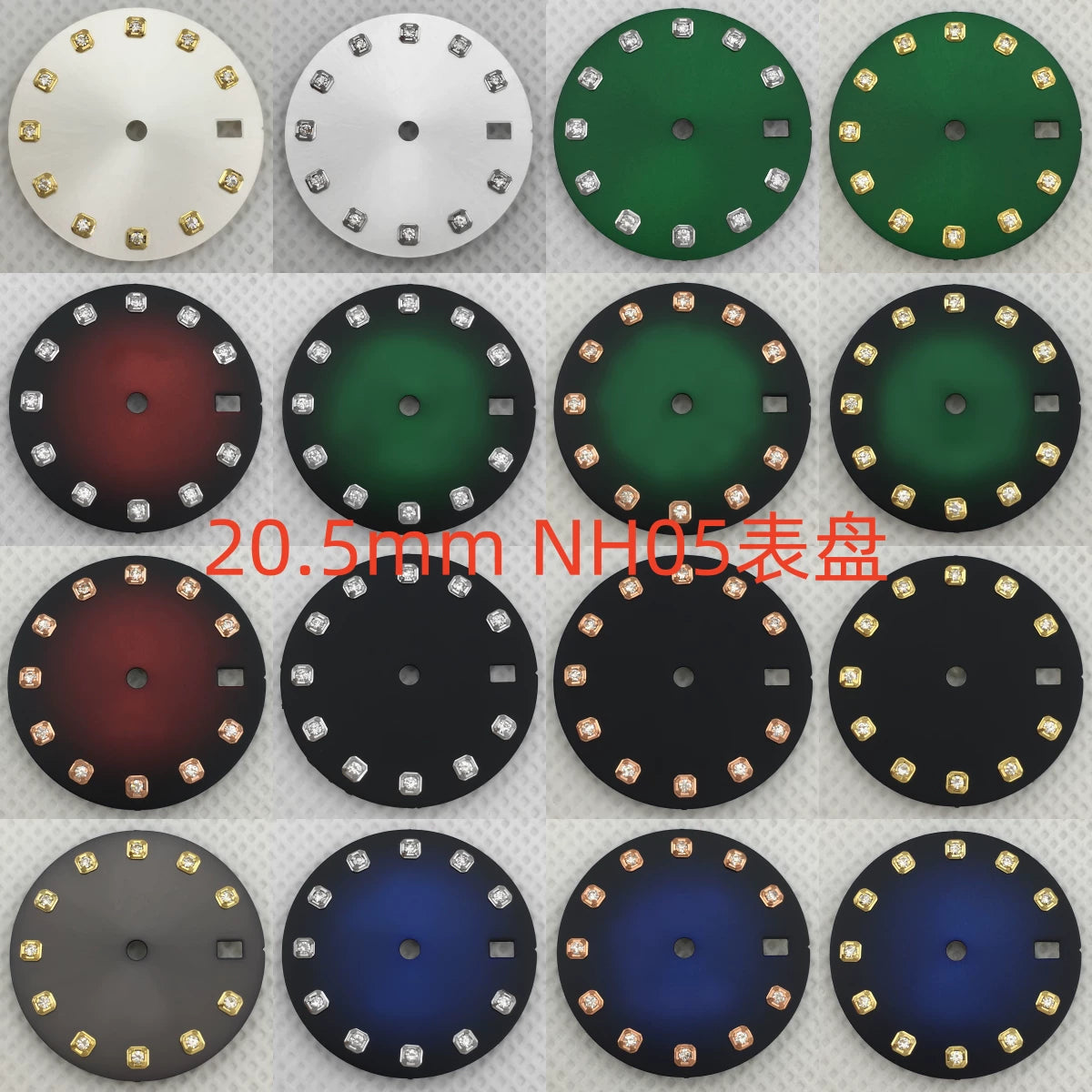 20.5Mm Ladies Watch Dial Diamond Index for NH05A NH06A Movement Modified Accessories