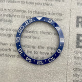 GMT Bezel Insert aluminum bezel 38mm x 30.6mm for GMT MASTER etc case pepsi