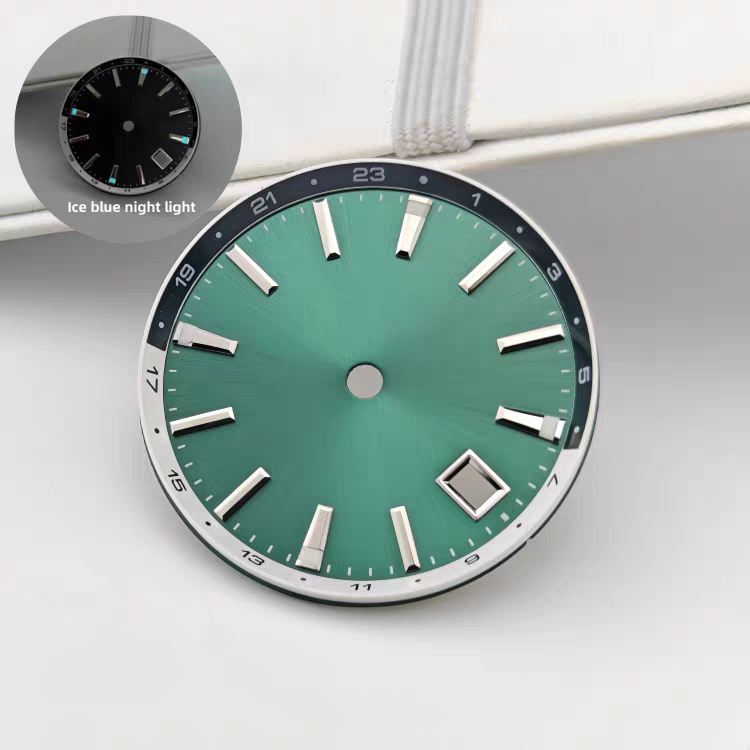 44mm GS Mod Dive Watch Case For NH34 NH35 36 with Tai Chi Bezel BGW9 Lume Sterile Dial Case Hands Ice Blue Luminous Mineral Glass